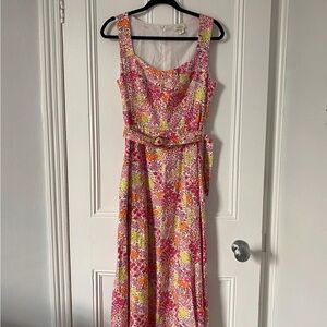 Oasis Pink and Orange Sleeveless Maxi Sundress